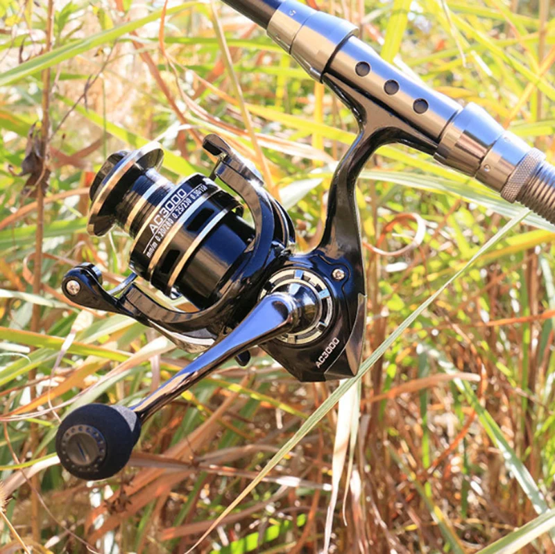 DEUKIO AC 2000-7000 Fishing Reel Spinning Feeder Reel Metal Spool Windlass  Coil Metal Stainless Steel Handle Fishing Tackle Set Accessori