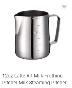 Stainless Steel Silicone Milk Frothing Pitcher Espresso Coffee