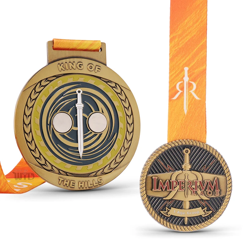 Atacado Artesanato em Metal Personalizado Medalhas Coloridas com Logotipo Personalizado Souvenires Esportivos de Alta Qualidade Suporte para Carnaval Medalha por Sublimação