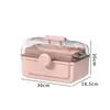 Medium-sized three-tiered pink
