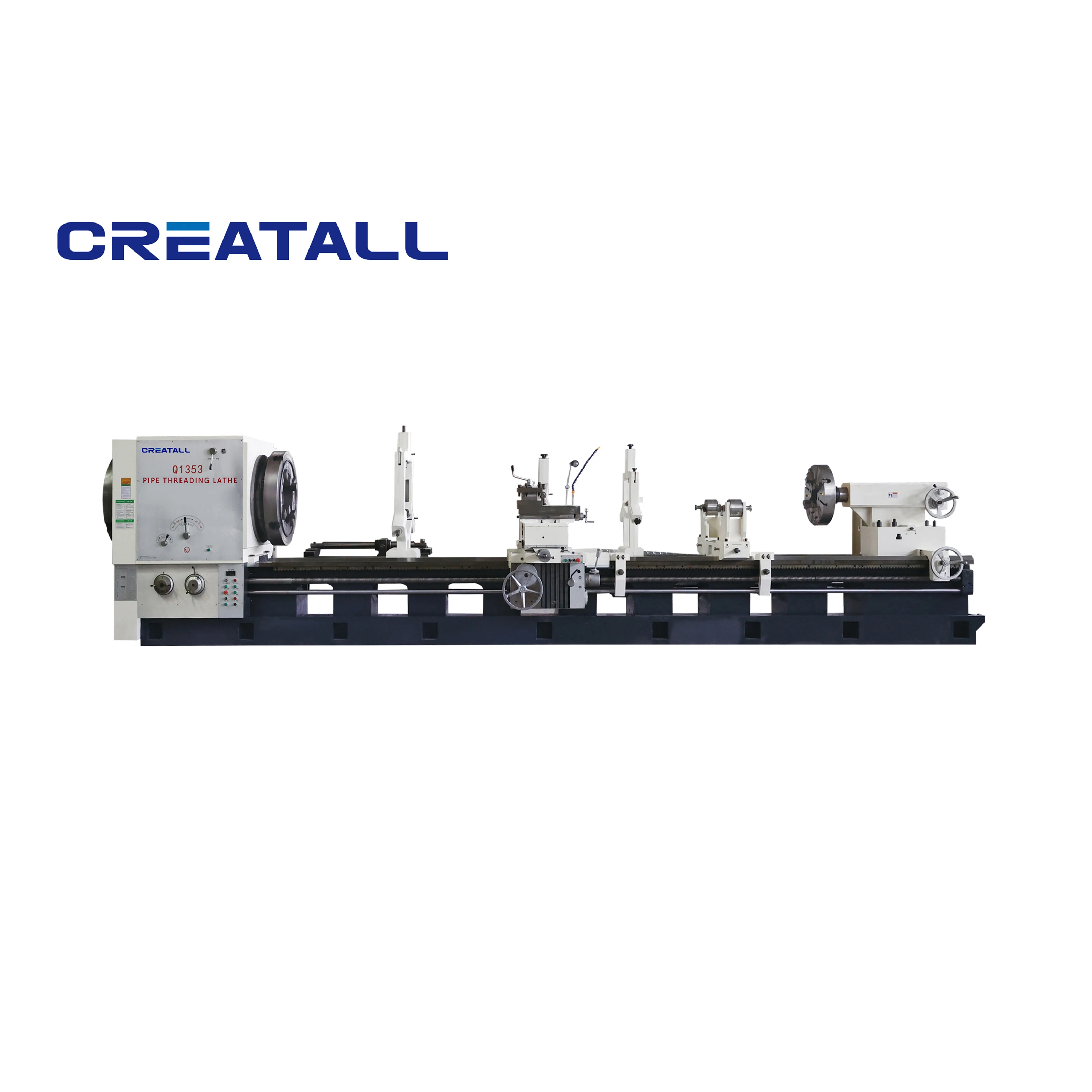 Pipe Threading Manual Lathe Machine For Metal Working Q1353