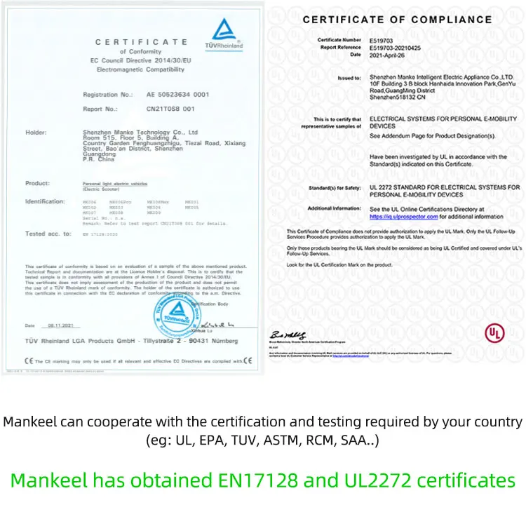Mankeel Steed EU Warehouse Fast Delivery Private Two Wheel Electric Scooter Drop Shipping Cheap E Scooter With APP
