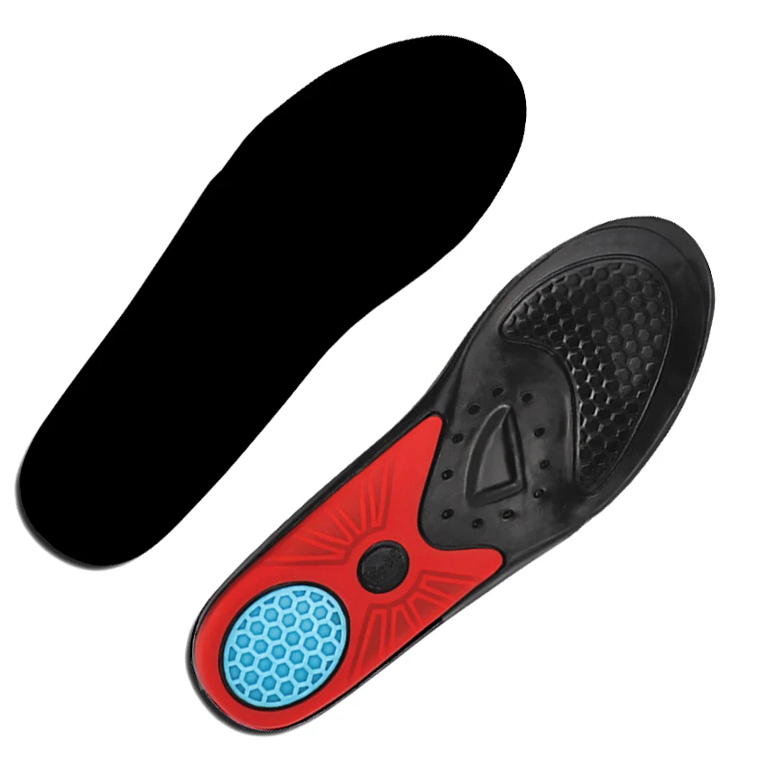 Gel Insoles Black for Work Boots Foot Support Comfort