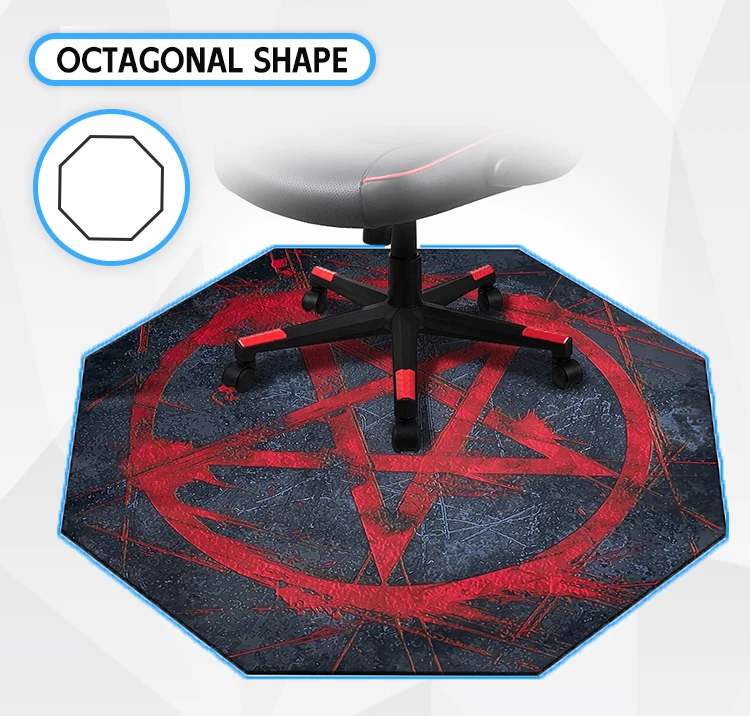 Non Slip Gaming Chair Mat with Logo Made of Nylon for Floor Protection supplier