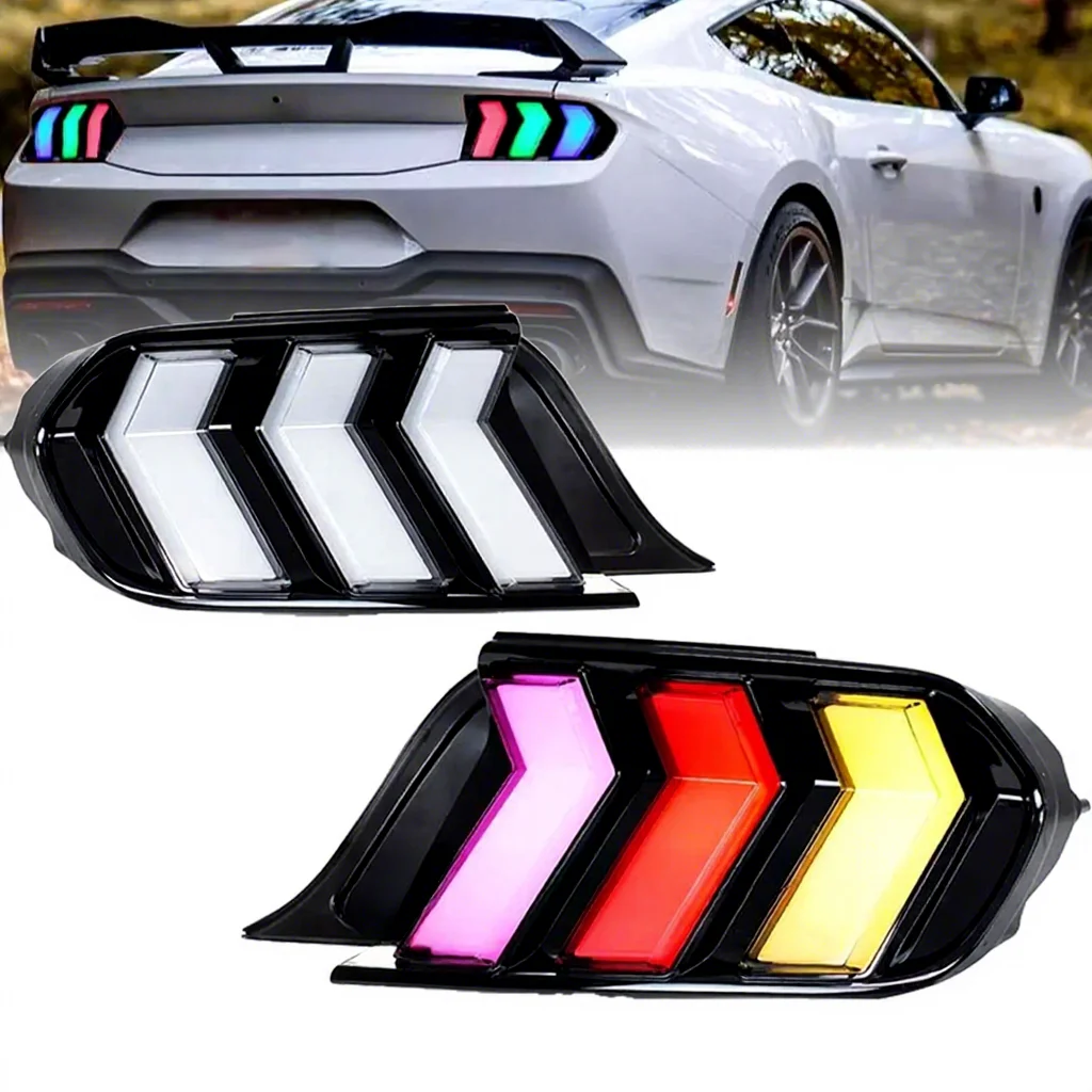 Taillights Assembly For Car Rgb Taillight For Ford Mustang 2015-2023 With Sequential Turn Signal