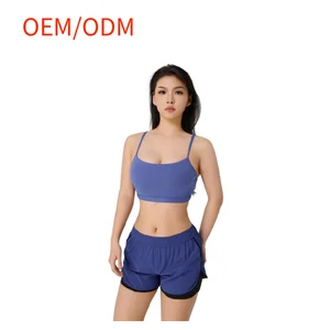Factory Direct Price Women's Fashion 2 Piece Set Sports Bra and Shorts Women Fitness  Women's Gym Clothes Kit
