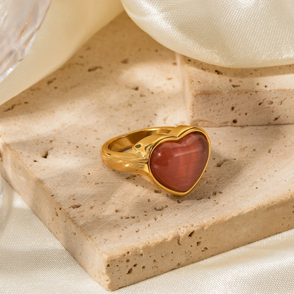 Shop Our New Arrival of 18K Gold Plated Cat Eye Stone Rings