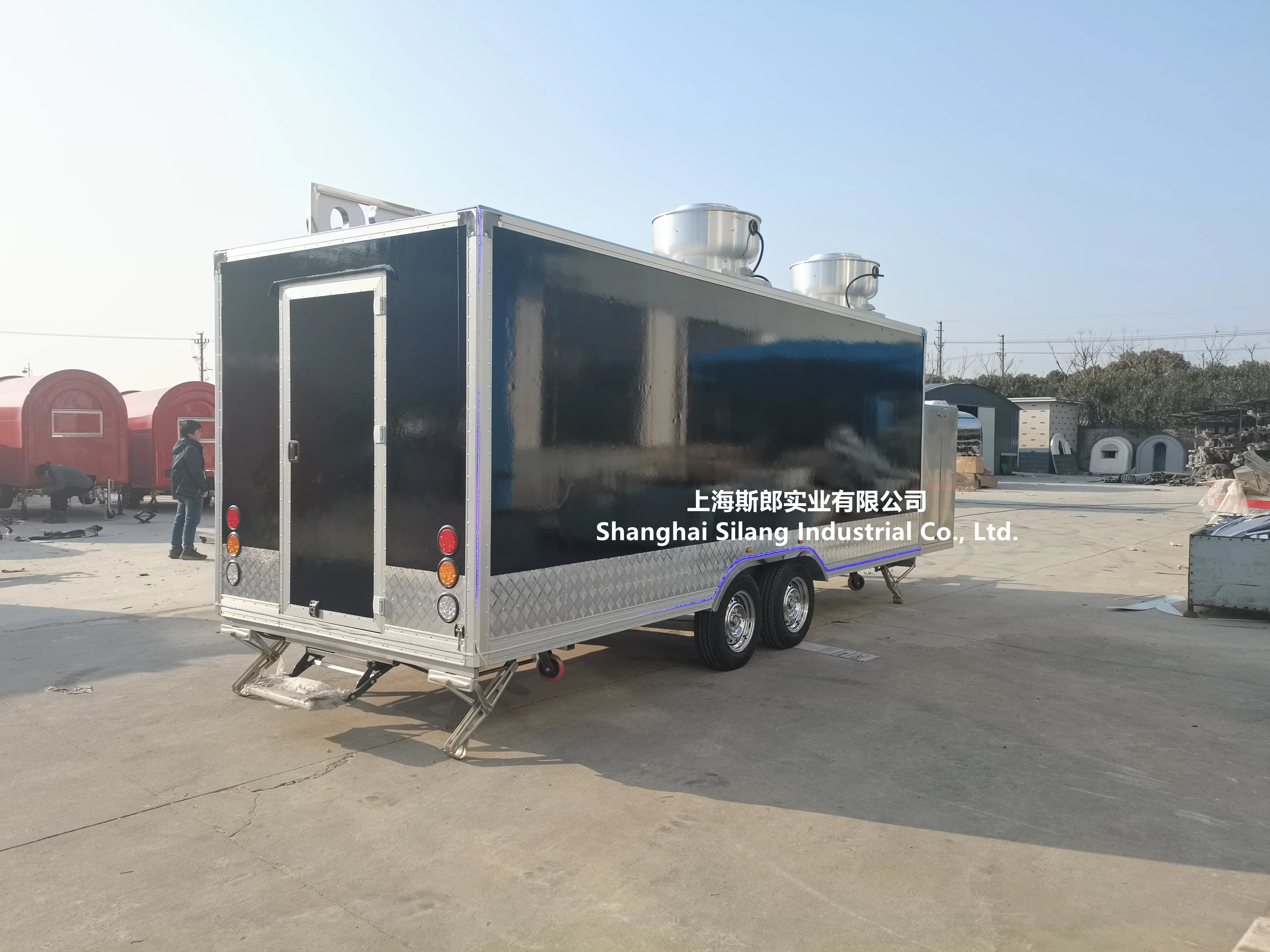 Australia ice cream machine bakery camping food trailer/ square outdoor concession pizza fryer griddle truck in sale factory