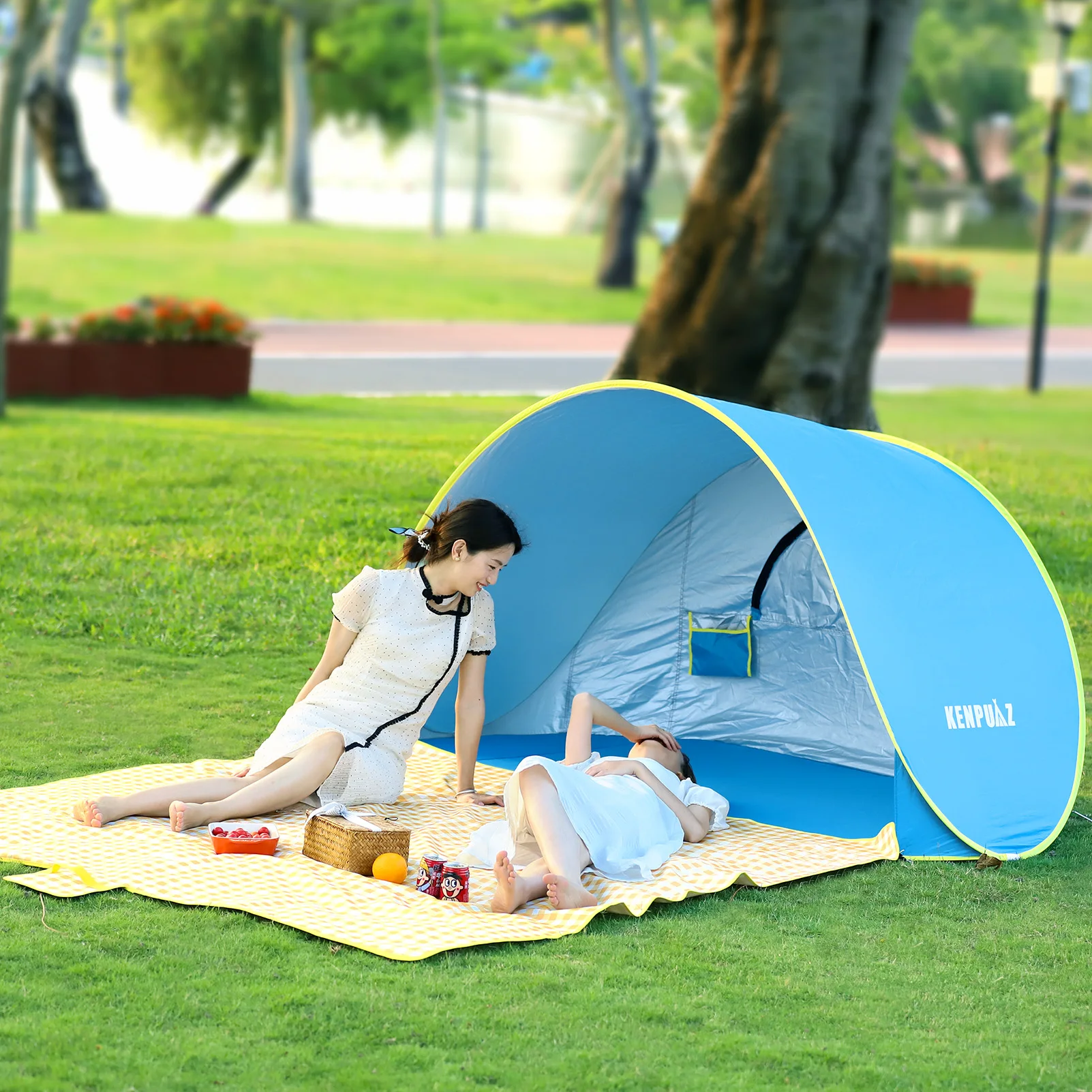 New Easy up Instant Automatic Pop up Tent  Umbrella Shade and Shelter Dome Sunshade Beach Tent