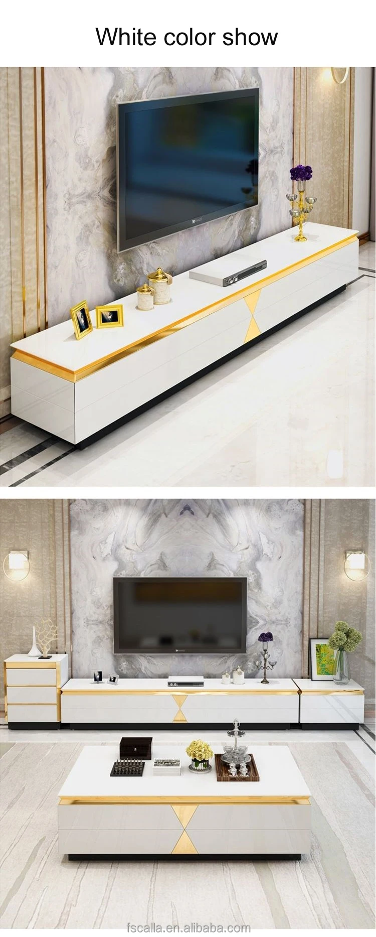 Modern Coffee Table and Luxury TV Unit Cabinets - Stylish Living Room ...