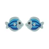 fish Focal bead Powder Blue SA242