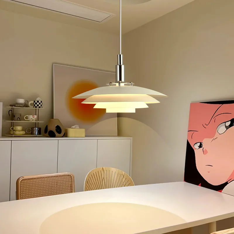 Kuzey Avrupa Tarzı Yemek Odası Avizesi, Danimarkalı Modern Minimalist, Trendçi Balıkçılık İpi Tasarımı, Demir Malzemeli, Kremsi Renkli, Yaratıcı Konaklama Alanları İçin