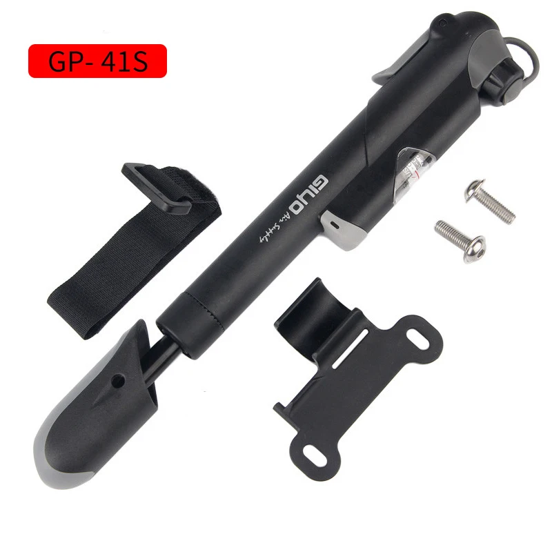 GIYO Pocket Mini Bicycle Air Pump with Pressure Gauge Plastic Construction 30-50 PSI Schrader Valve for M365 Scooter