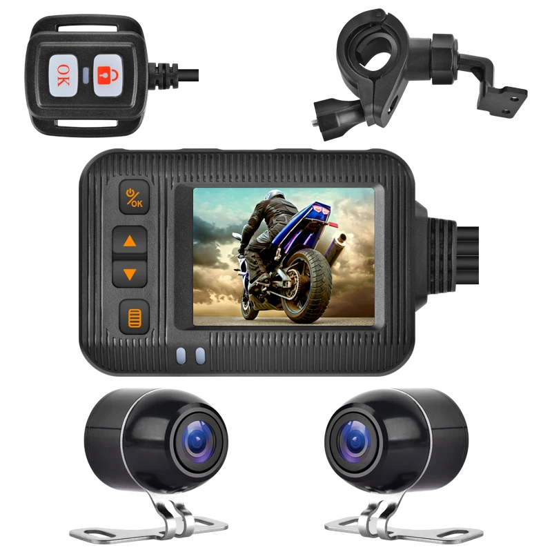 Full HD 1080P Smart Helmet Front and Rear Bicycle DVR Dash Camera Wide Angle 360 Camera Motorcycle