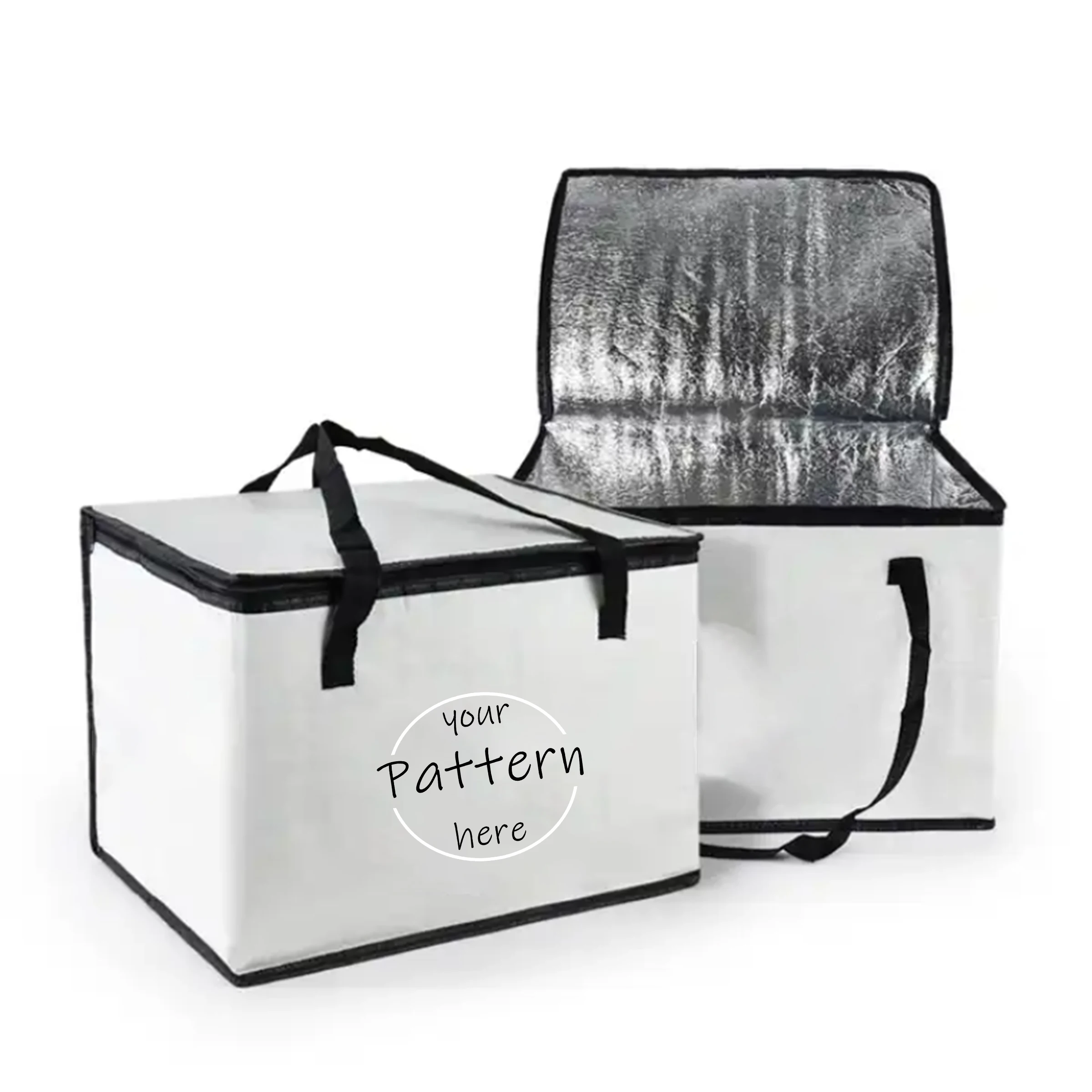 Hong Dong Wholesale OEM Custom Printing  Waterproof Food Tote Thermal Lunch Cooler Bag Insulated Cooler Lunch Bag Food Delivery