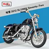Harley 2012 XL 1200V Seventy-Two Bleu