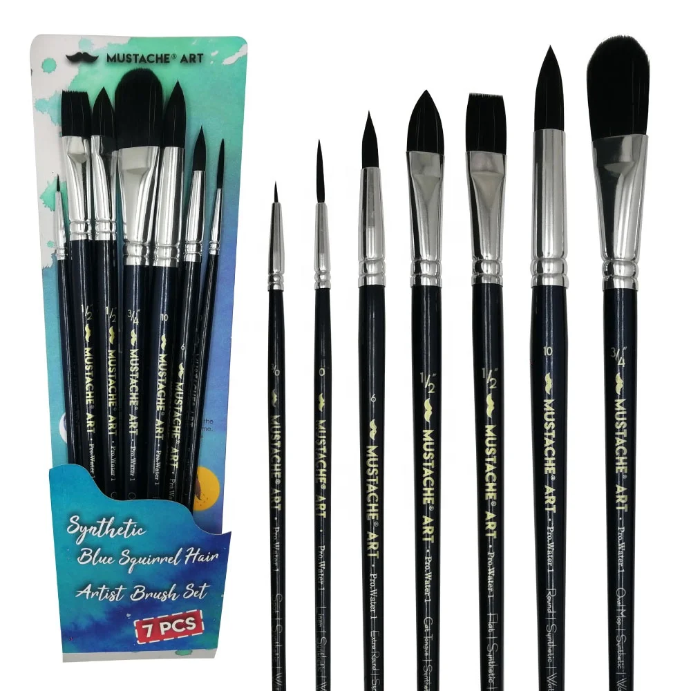 Art Paint Brush Set, 7 Artist Brushes for Painting With Acrylic