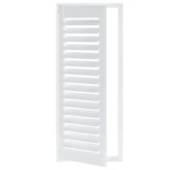 Solid Wooden 89mm Blade White Timber Window Plantation Shutters Direct from China