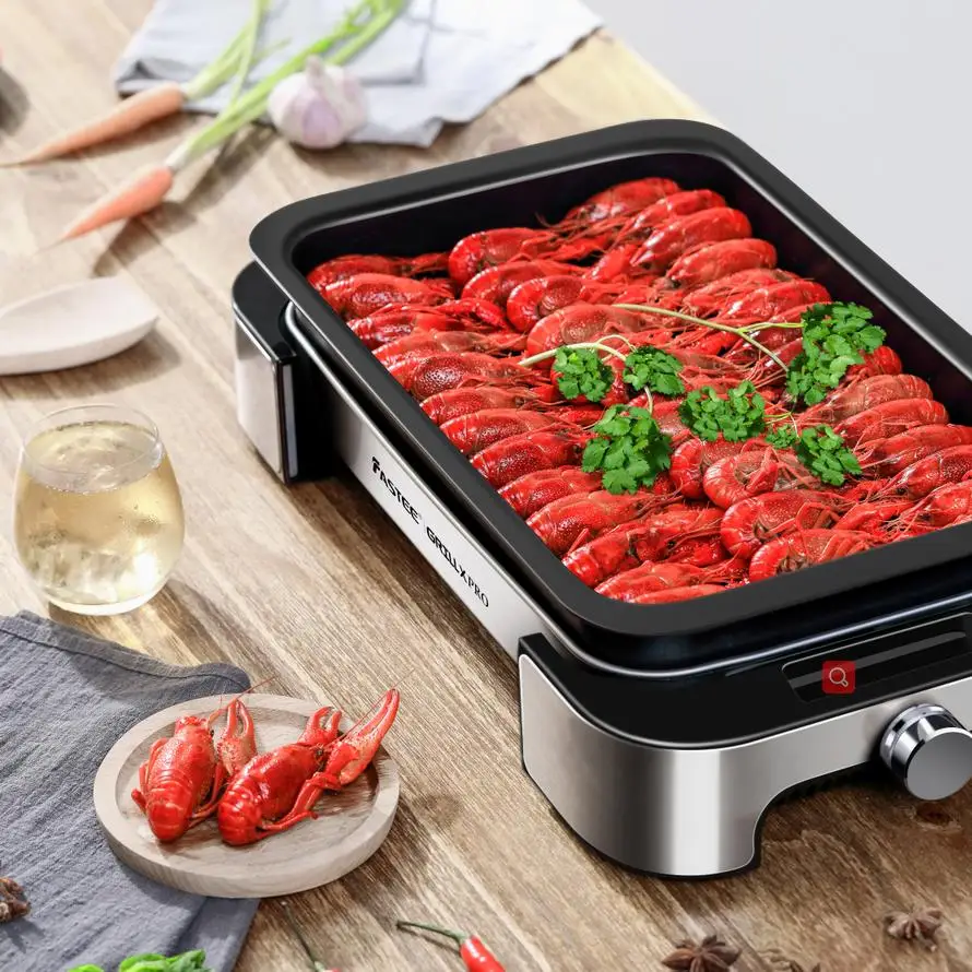Smokeless Indoor BBQ Grill Efficient Versatile Cooking