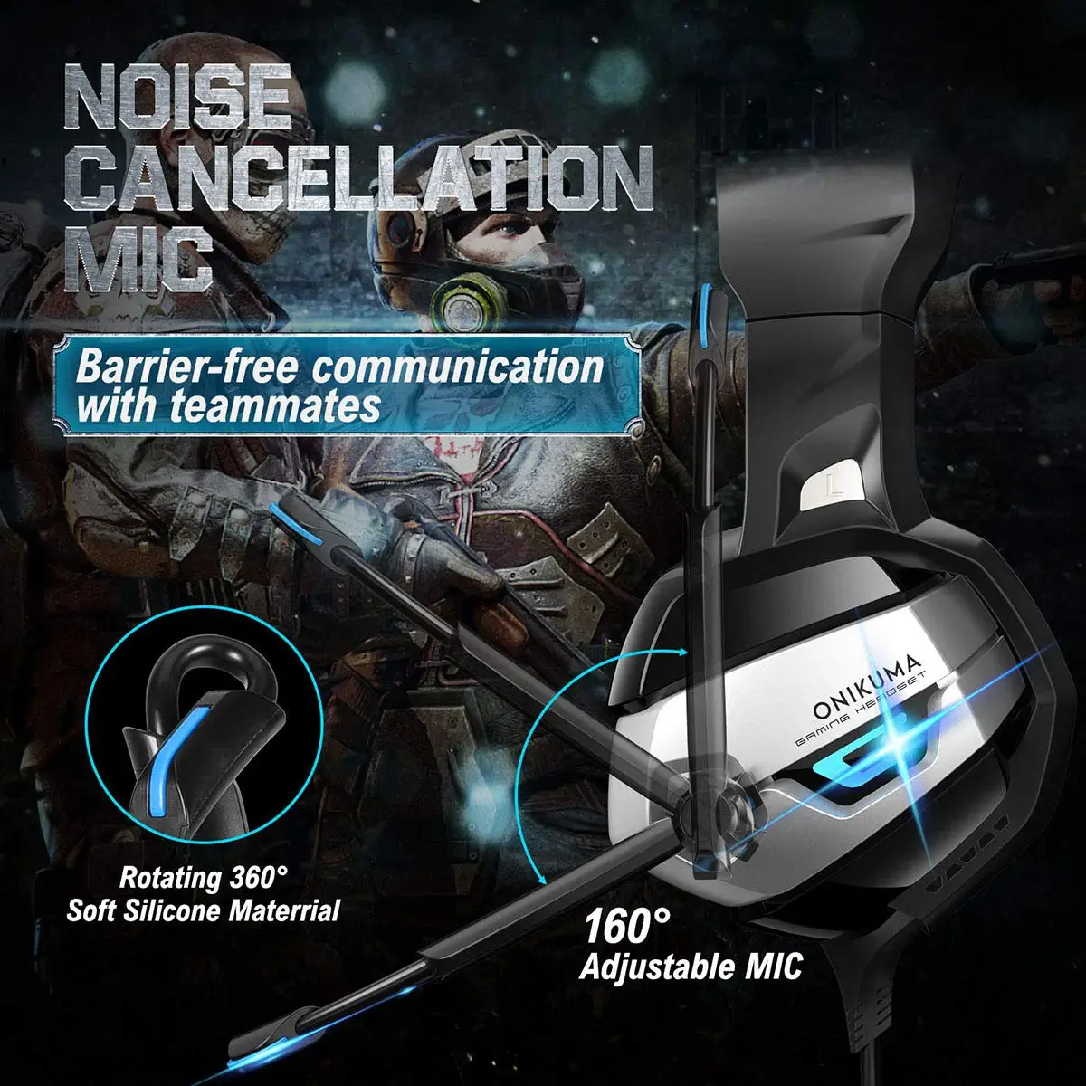 
Hot Selling Stereo PC Casque Gaming Headset Headphone K5 with Mic LED Light Auriculares Gamer for PS4 