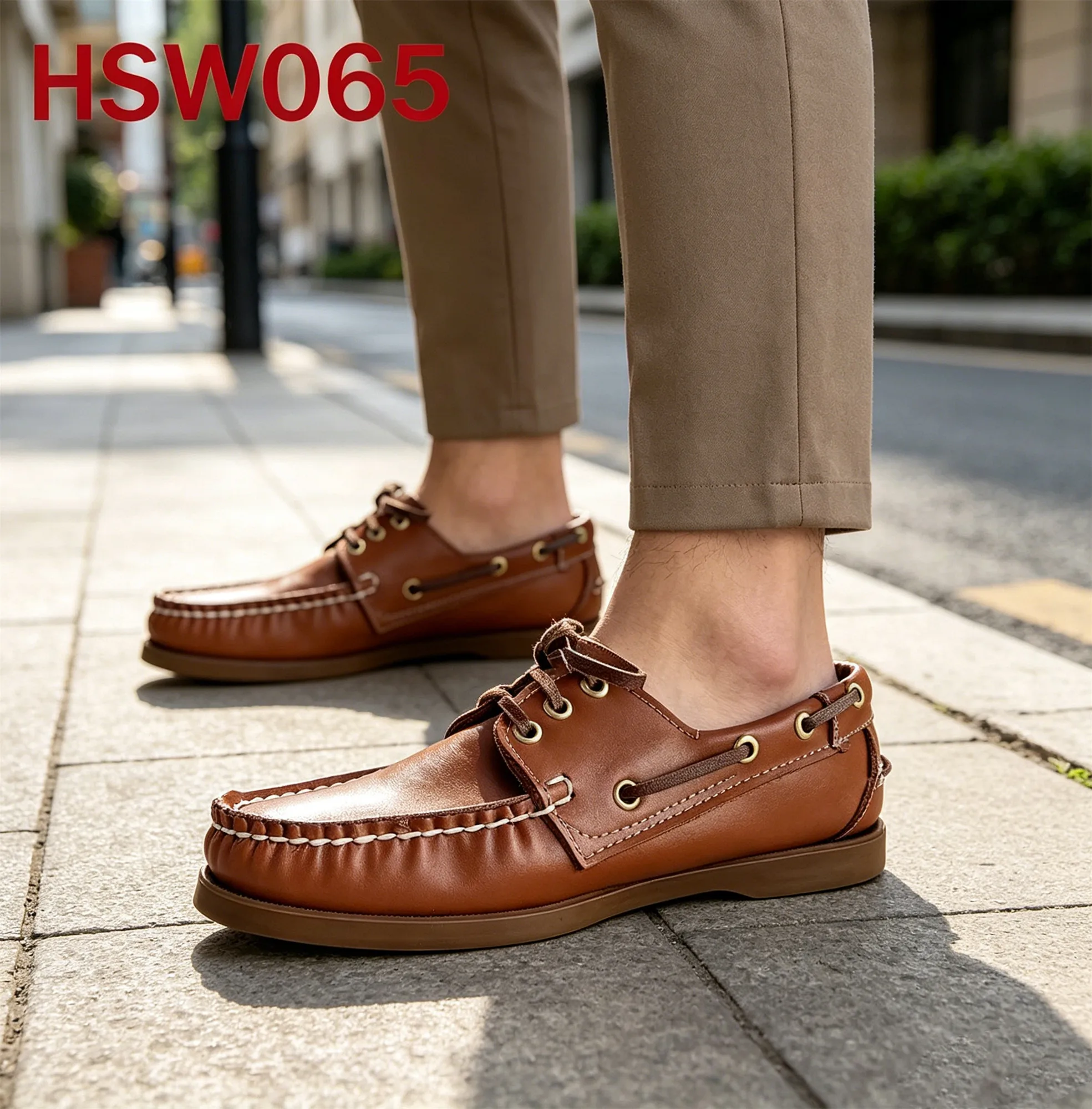 ZYF,Weekend Leisure Not Grind Foot Brown Flat Boat Shoes Outdoor Leisure Durable Rubber Outsole Fashion Penny Shoes HSW065