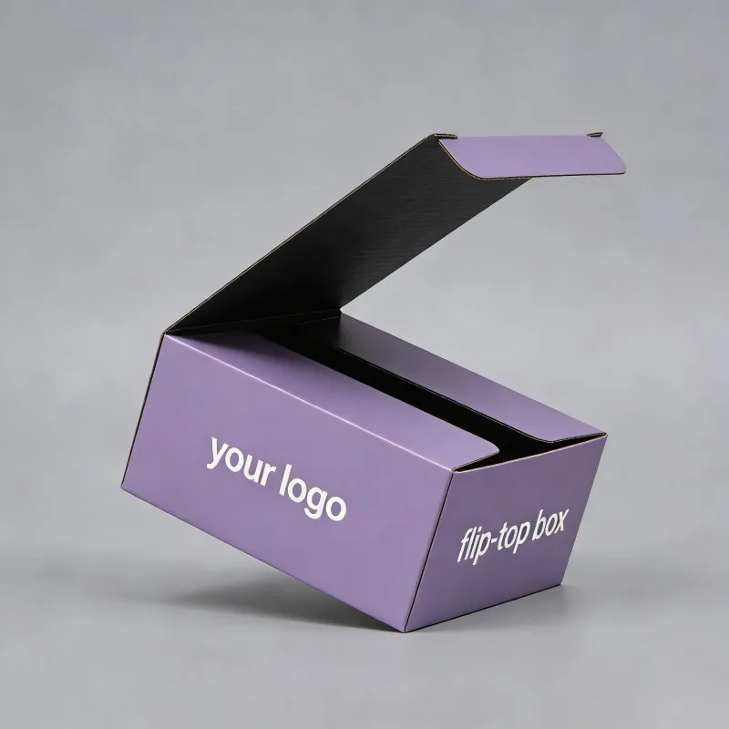 Vikbara locklådor i vågad kartong, anpassade tryckta locklådor för frakt, slitstark förpackning för små elektronikartiklar, gåvor och mössor