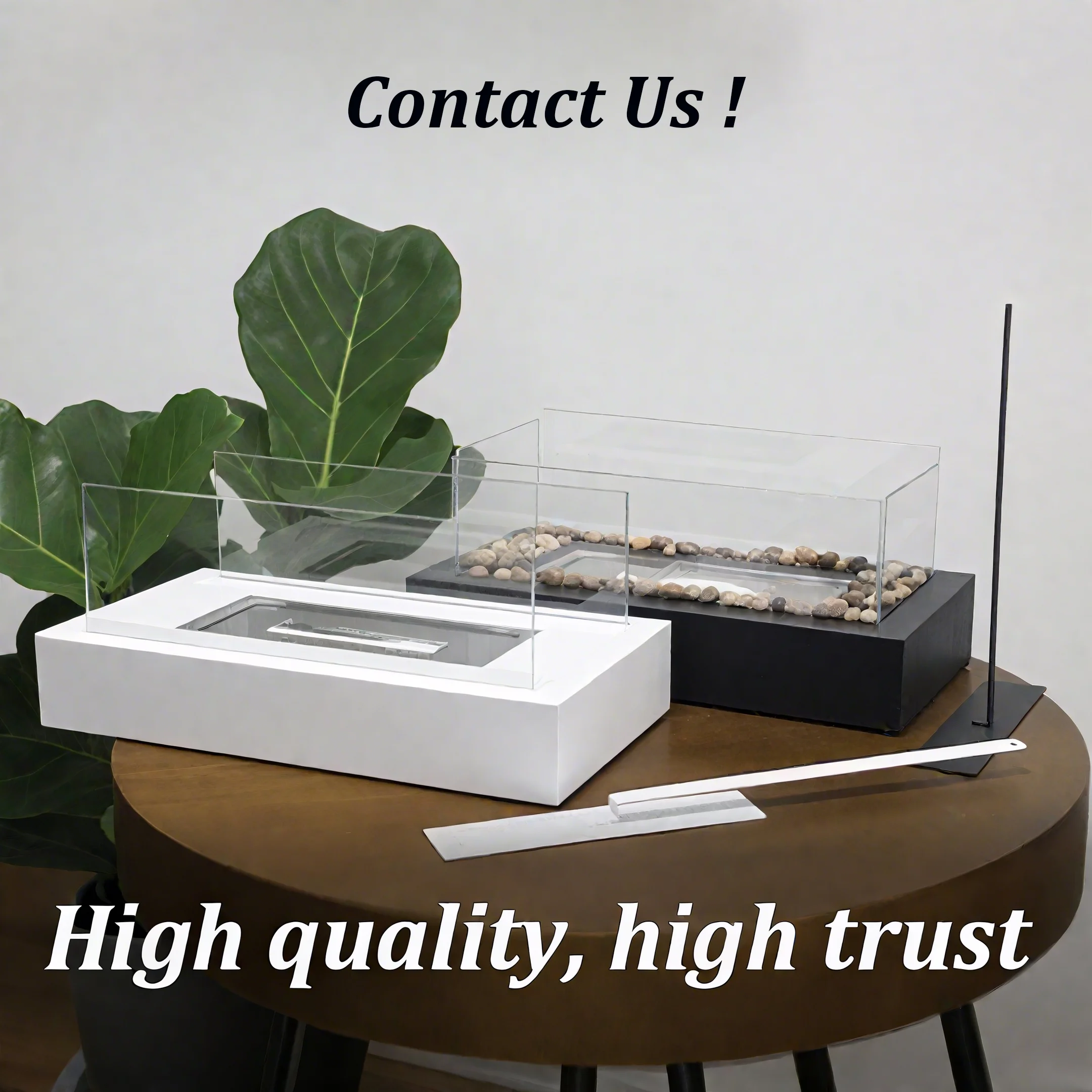 Rectangular Desktop Fire Pit Portable Ethanol Fireplace Bio Ethanol Fireplace Tabletop Fire Pit Indoor Tabletop Fire Pit