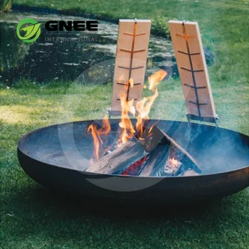 thumbnail image 2 of 23 Inch Steel Wood-Burning Fire Pit With Grill & Cover - Outdoor Fire Bowl For Patio & Backyard 2 of 10
