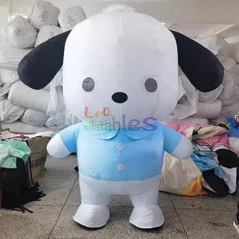 Christmas Wholesale Pochacco Cartoon Character Mascot Inflatable Dog Halloween Party Cosplay Adult Mascot Walking Costume