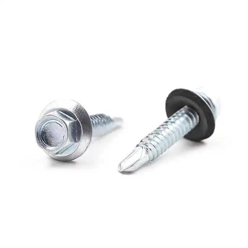 Colorful Hex Flange Truss Head Washer Head Drywall Self Screw Drilling Screw with Tip