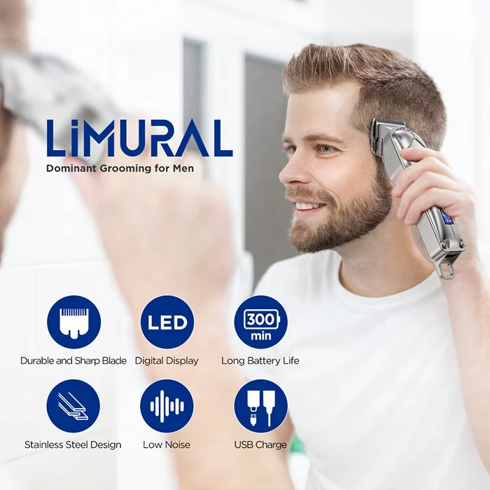 Limural Lm K11s Professional Cordless Hair Beard Shaving Trimmers Clip ...
