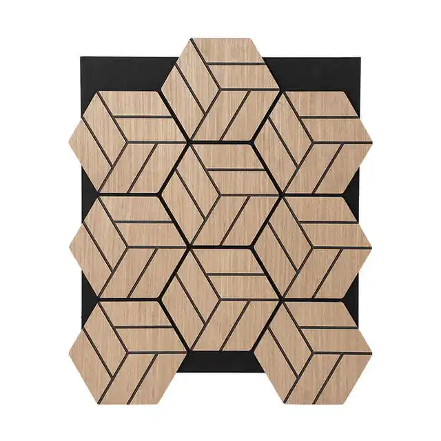 Wall Decoration Flexible Wood Veneer Wall Tile Acoustic Board Panels SoundProof Wood Panels Veneer PET Acoustic Panel