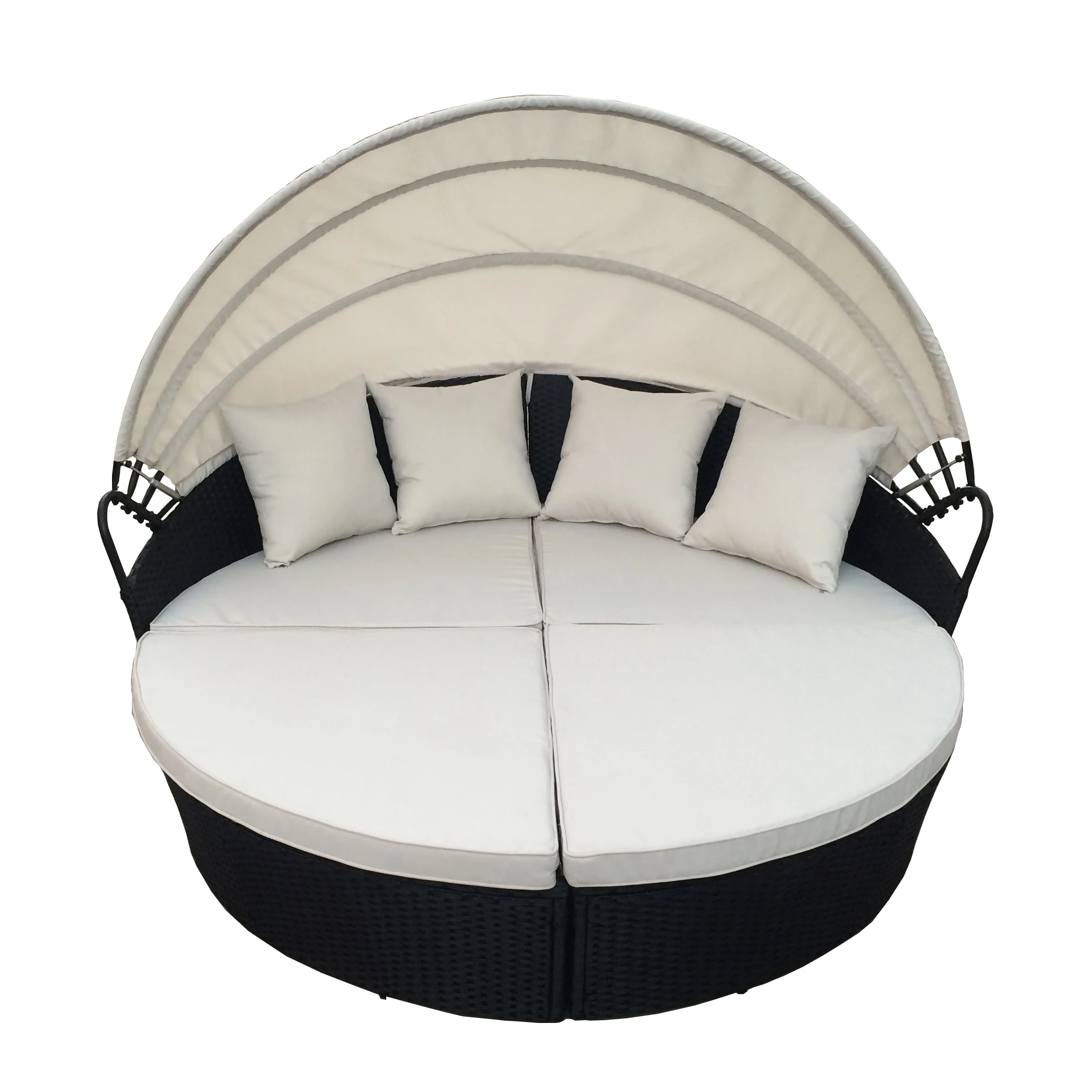 Modern Outdoor Furniture Rattan Daybed With Canopy Patio Furniture Sun