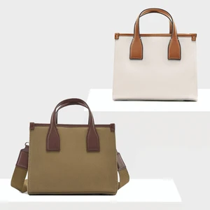 Hot Sell ZA Brand Fashion Canvas Ladies Tote Bag Crossbody Shoulder Women Handbag Purse