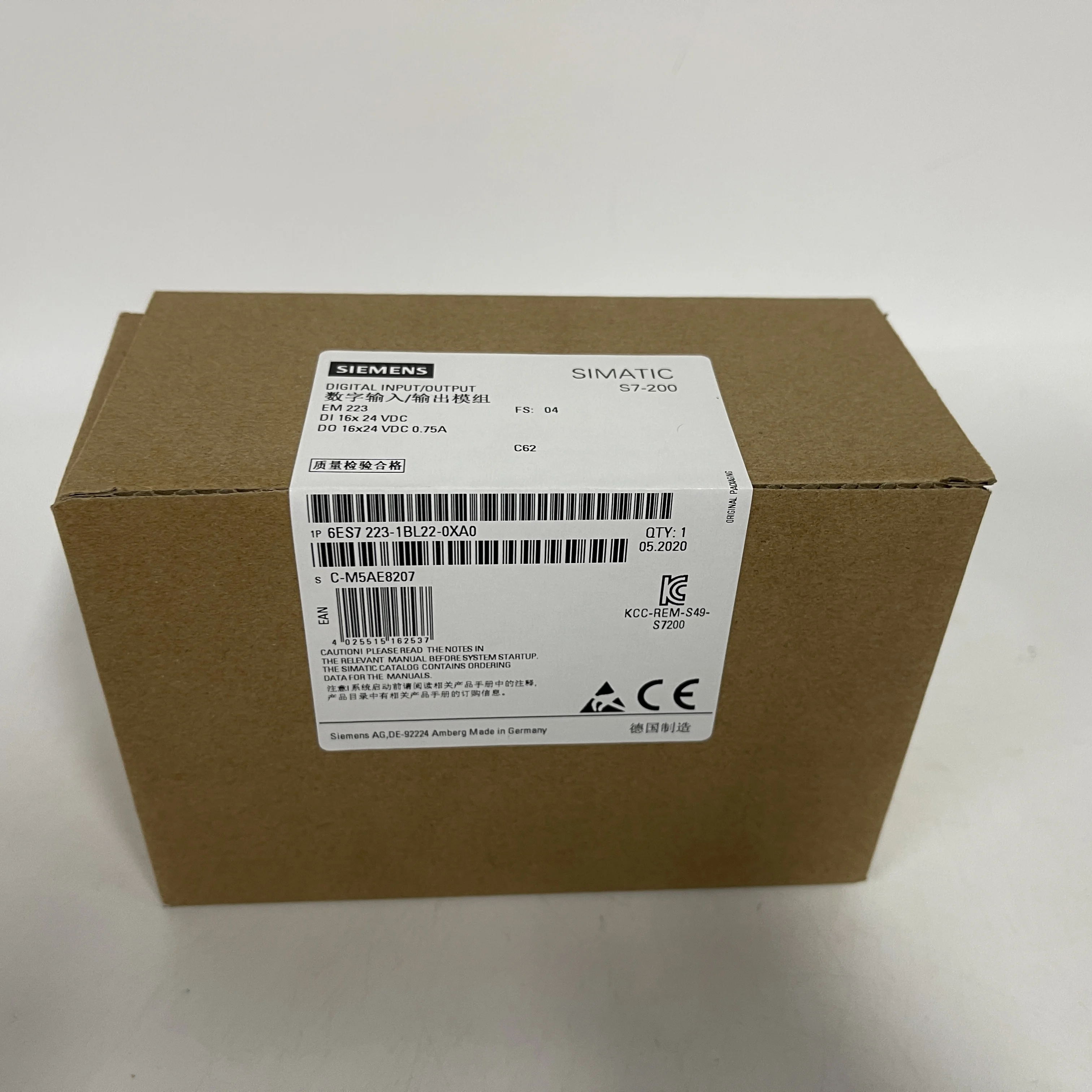 SIEMENS Digital Input/Output Module (SIMATIC S7-200) 6ES7223-1BL22-0XA0 SIEMENS Digital Input/Output Module (SIMATIC S7-200) 6ES7223-1BL22-0XA0