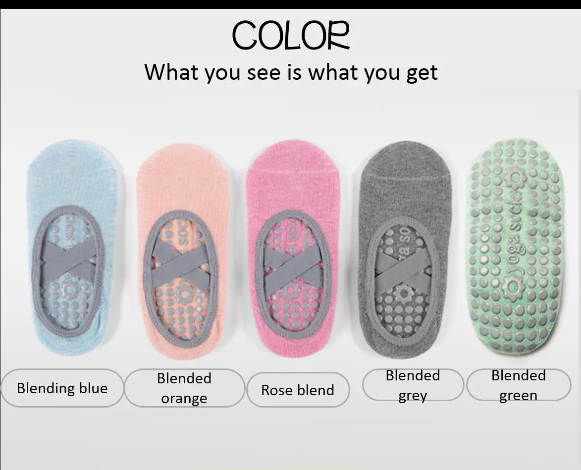 Free Sample Custom Women Anti Slip Yoga Socks Barre Socks With Straps