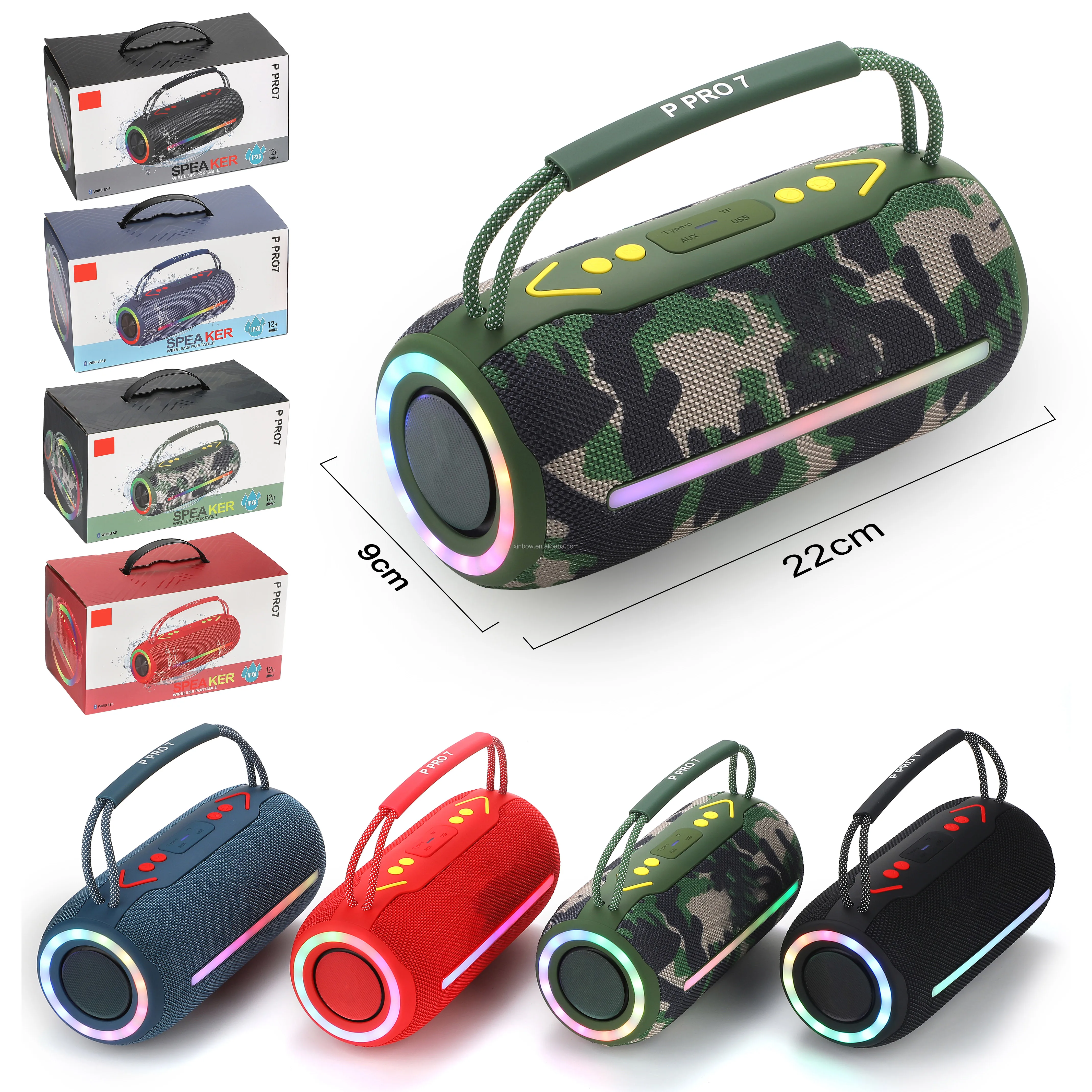 TWS Boombox speaker nirkabel portabel, pemutar musik luar ruangan tahan  air, speaker pesta Super Flip olahraga untuk kotak hadiah rumah