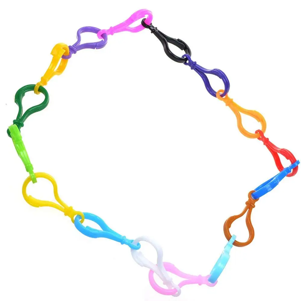 Wholesale Assorted Candy Color Plastic Key Chain Holder Clip Snap Hook Plastic Hard Plastic Lobster Clasps Claw Hook Keychain