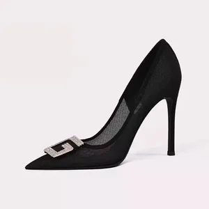 Wholesale Fashion Pointed Toe Design Light Elegant Thin High Heels Femme Dress Shoes Ladies Pumps Heeled Bridal Shoes for Women