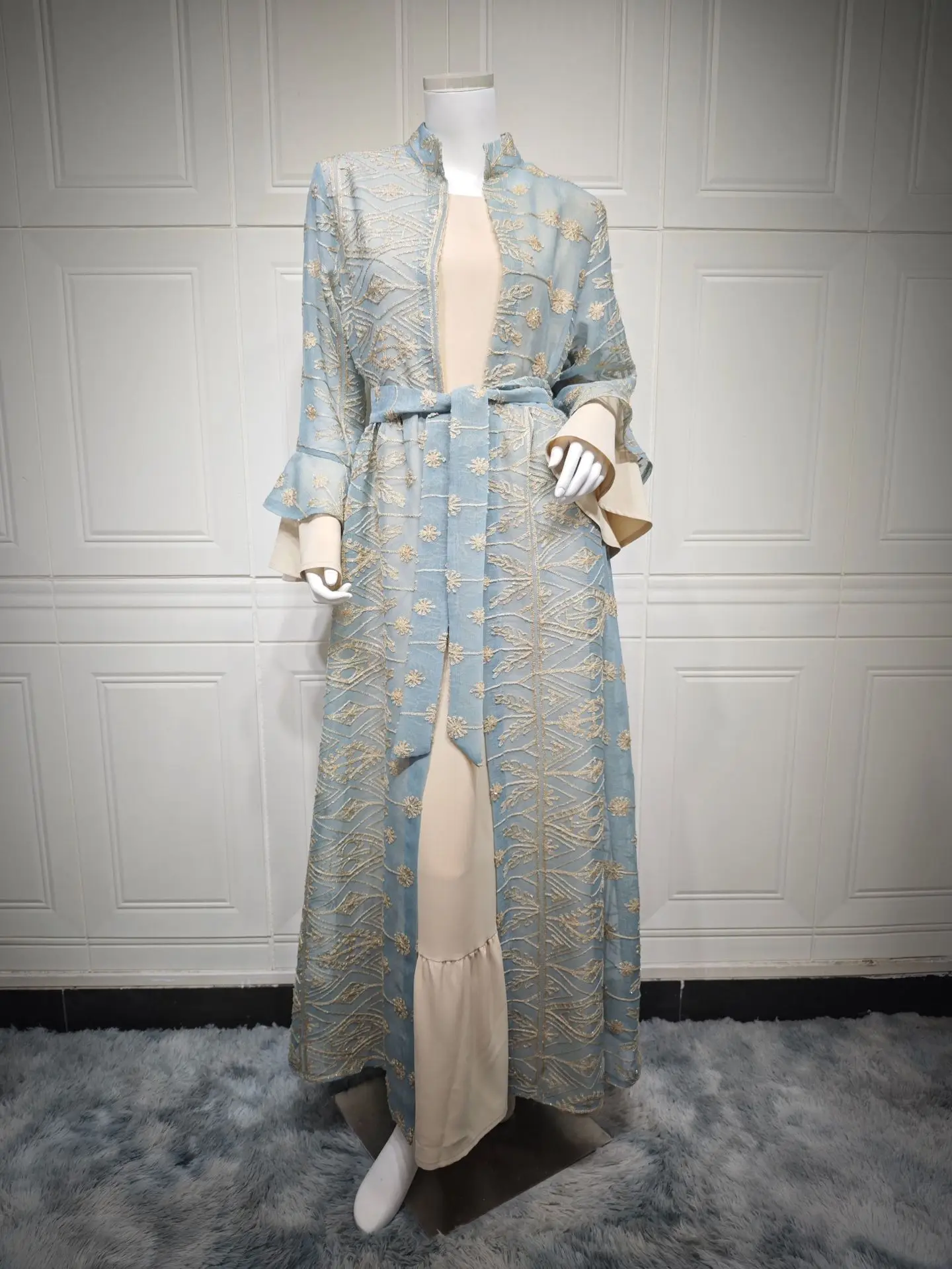 pleated maxi dress with sleeves Kris Pleated Maxi Dress - Martini Olive