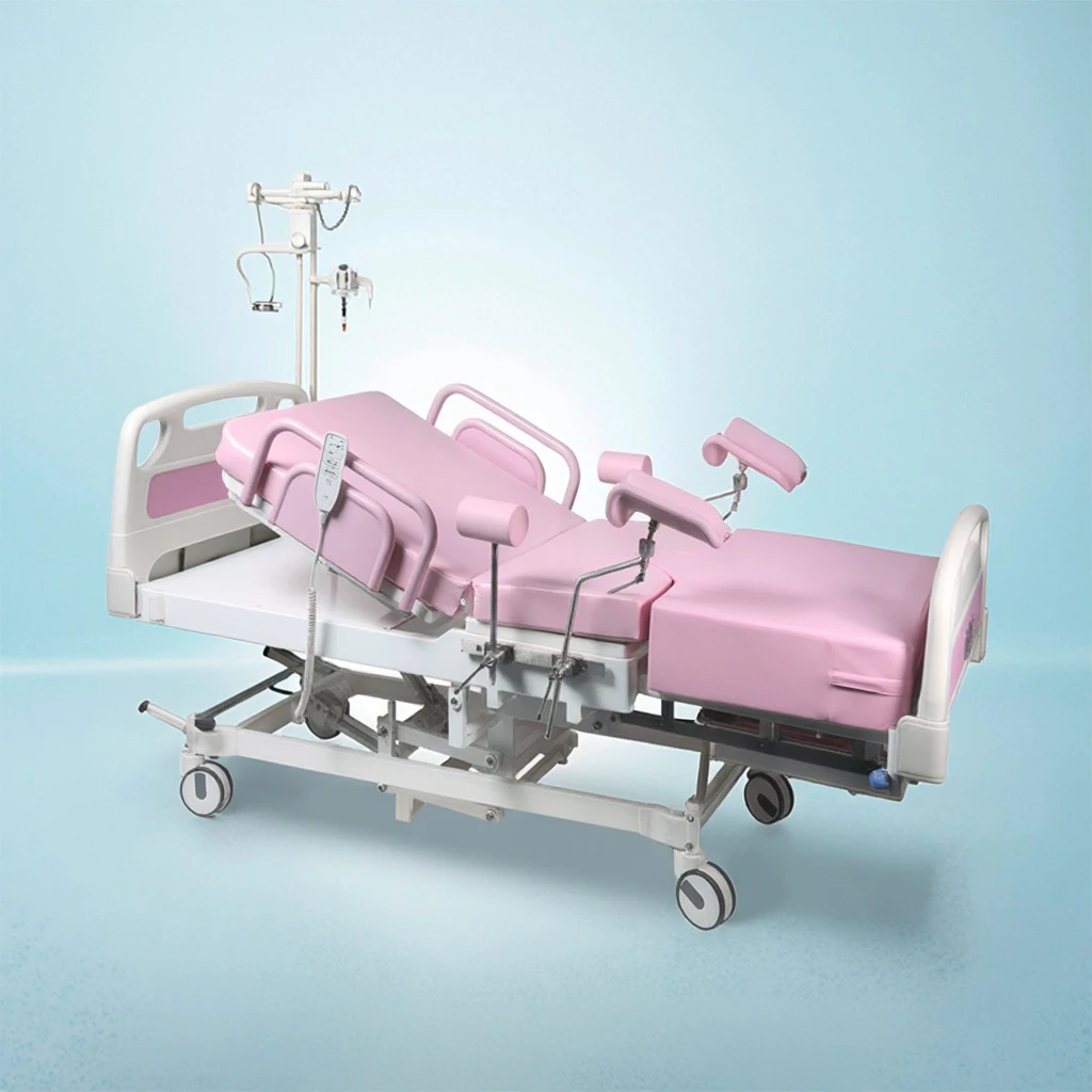 Adjustable Metal Gynecological Electric Birth Bed Leg Rest Modern Design for Maternity Delivery Hospital Furniture School Use 3