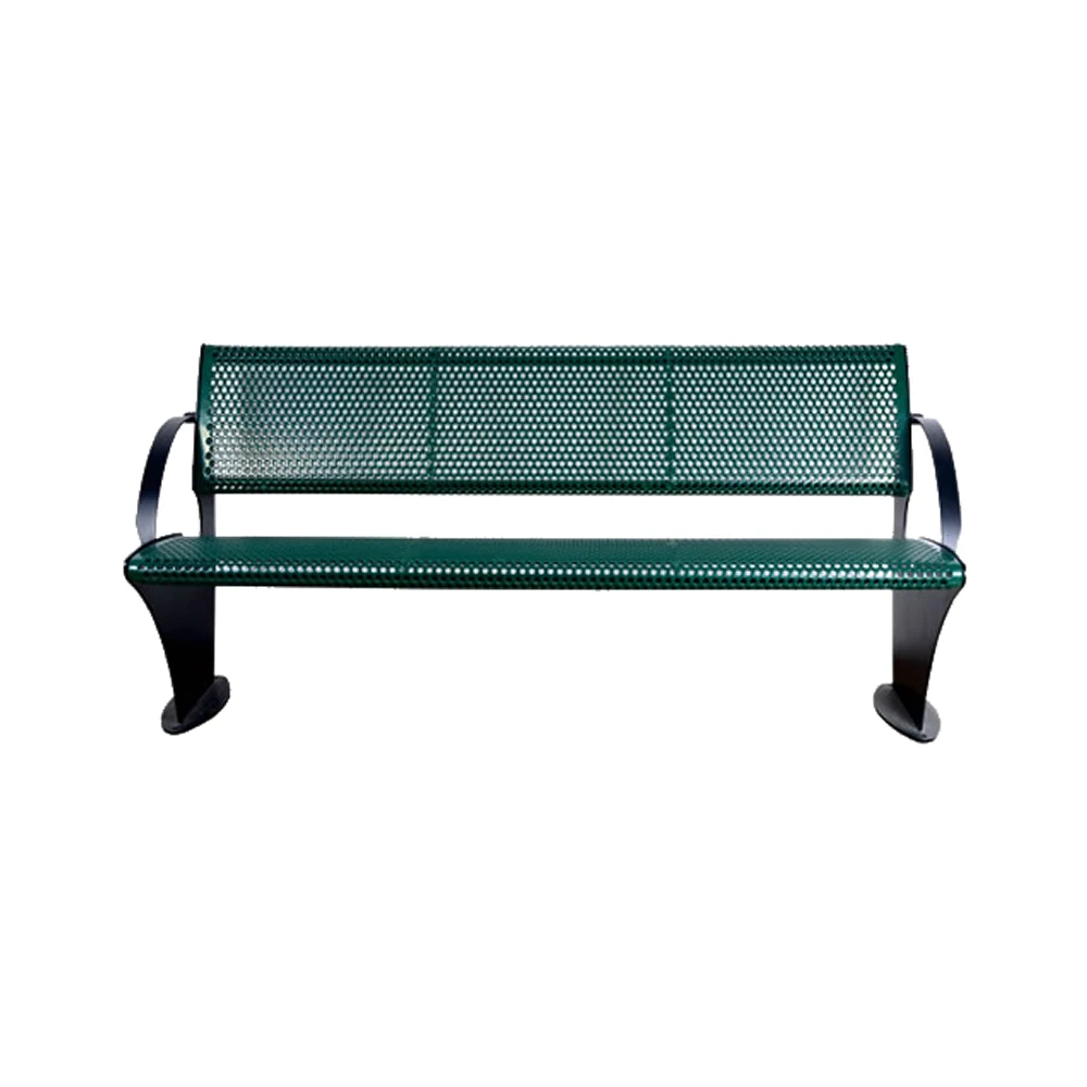 Perforated Design Cold Rolled Steel Benches For Public Park Buy Bench Outdoor