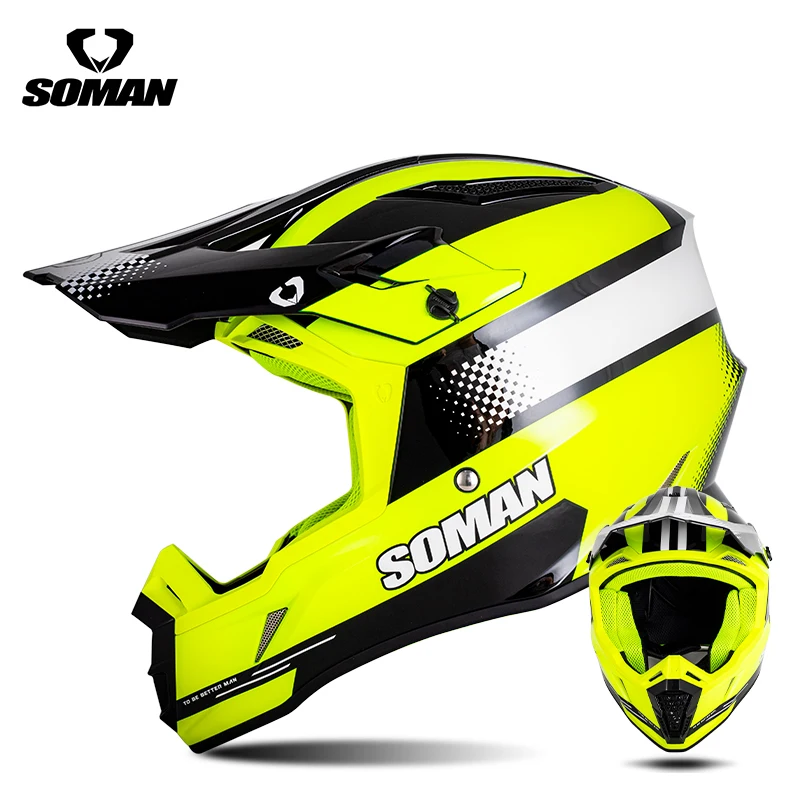 SOMAN DOT Approved Motocross Helmet M11 - Breathable, Comfortable