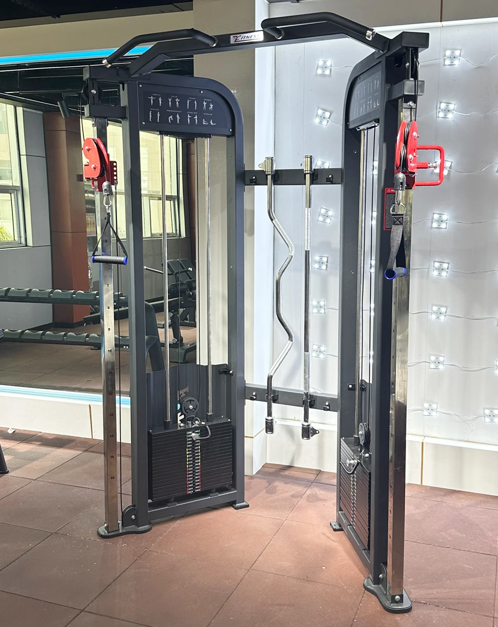 Gym Machine Adjustable Pulley Multi Functional Trainer Strength Training Dual Cable Crossover Functional Trainer Gym Equipment