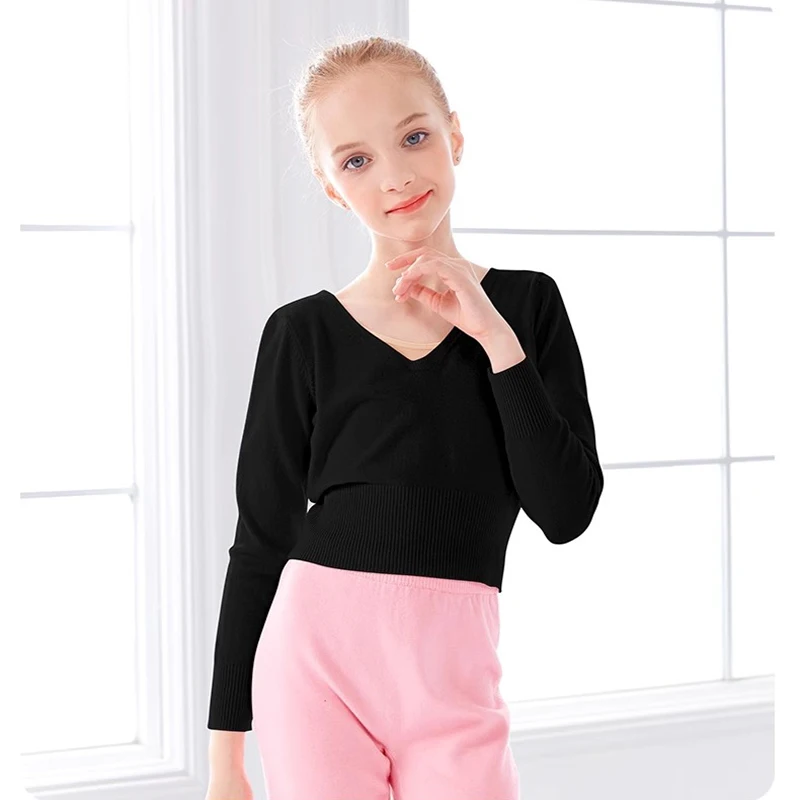 Женские балетные топы с высокой талией, акриловые свитера