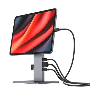 Factory wholesale 8 In 1 100W Laptop Docking Station USB C HUB USB Charging Stand For Pad And Computer