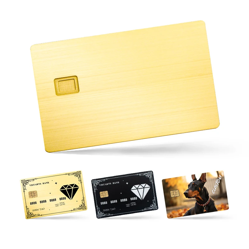 Metal Crafts Gift Debit Clip Bank Magnetic Stripe Printing Custom Blank Carte De Credit En Metal Credit Card for Laser Engraving