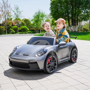 Kids Electric Ride-on 12V Car with Remote Control Plastic Child's Car Model for 3-8 Years Two-Seater