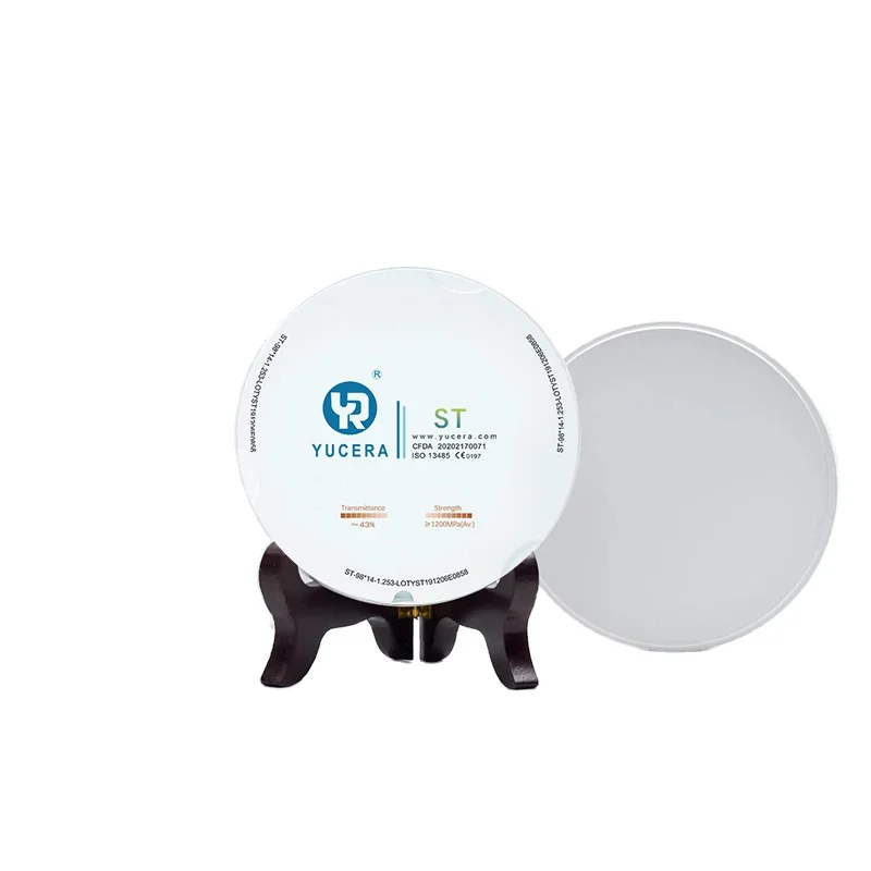 YUCERA ST White High Strength Dental Lab Zirconia Blocks 43% High Translucent Zirconia Disc