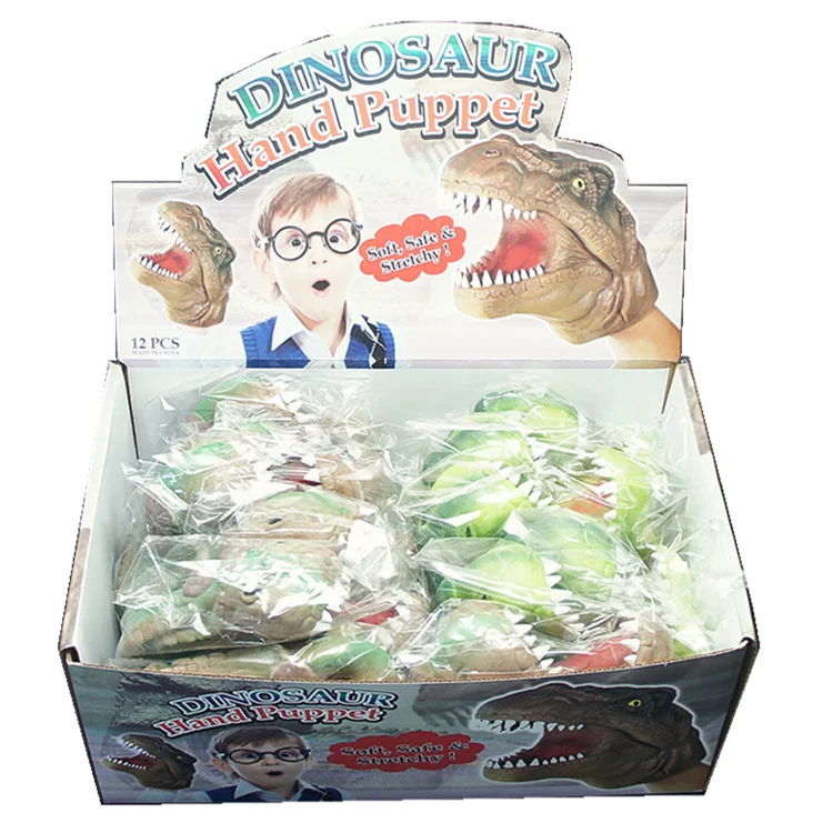 Производитель ролевых игр мягкая пластиковая игрушка для пальцев TPR Животное Динозавр ручная кукольная